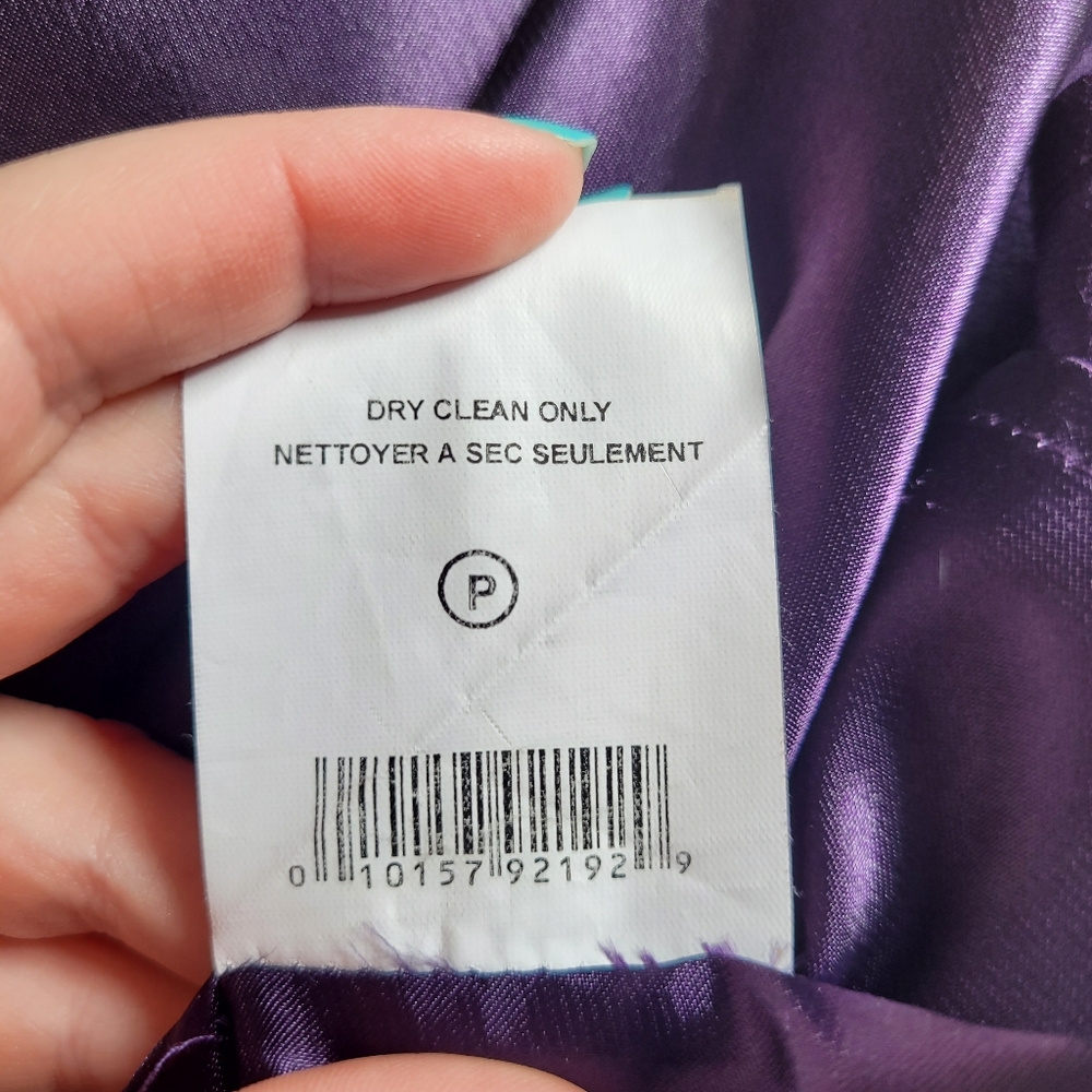 A Pea in the Pod Purple Strapless Silk Dress - Picture 9 of 9